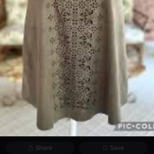 Altar'd State Brown A-Line Skirt with Cut Out Design